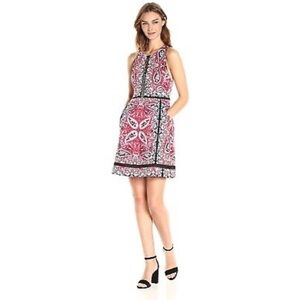 Nanette Lepore Paisley Overboard Cross Back Dress Women’s Size 12